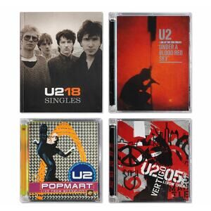 U2 DVD CD Bundle: 18 Singles - PopMart - Red Rocks  - Vertigo Live 4-Item Lot